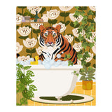 Tiger in Retro Bathroom (Print Only) thumbnail