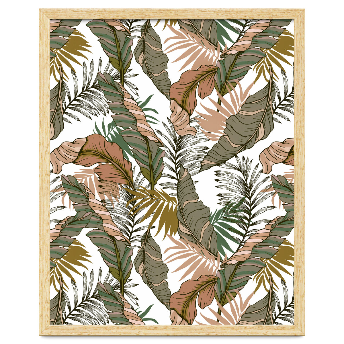 Drawing of wild tropical jungle I