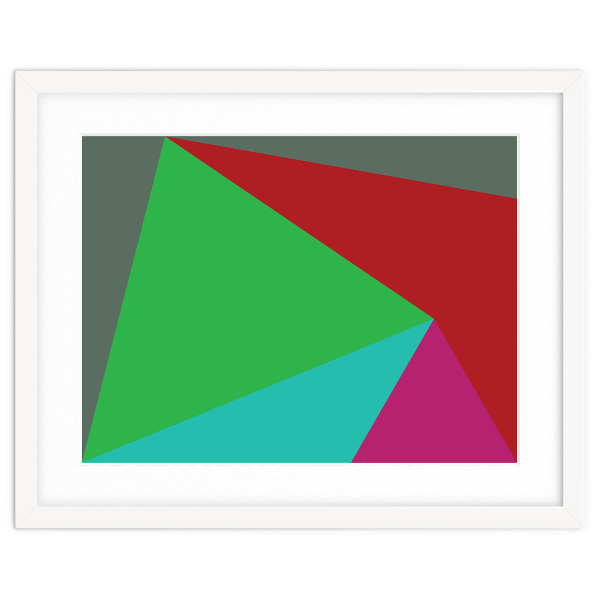 Geometric Shapes No. 19 -  green, magenta & blue