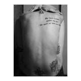 Naked body with saying as tattoo (Print Only) thumbnail