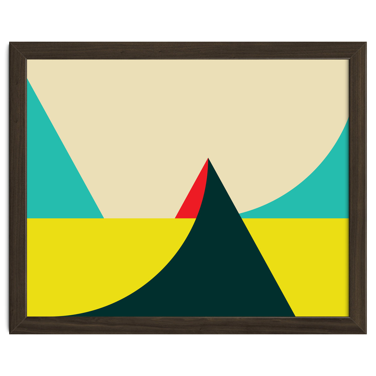 Geometric shapes No. 7 - yellow, turquoise, green & red