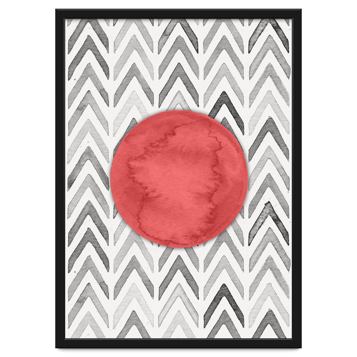 Red Bubble Chevron Pattern