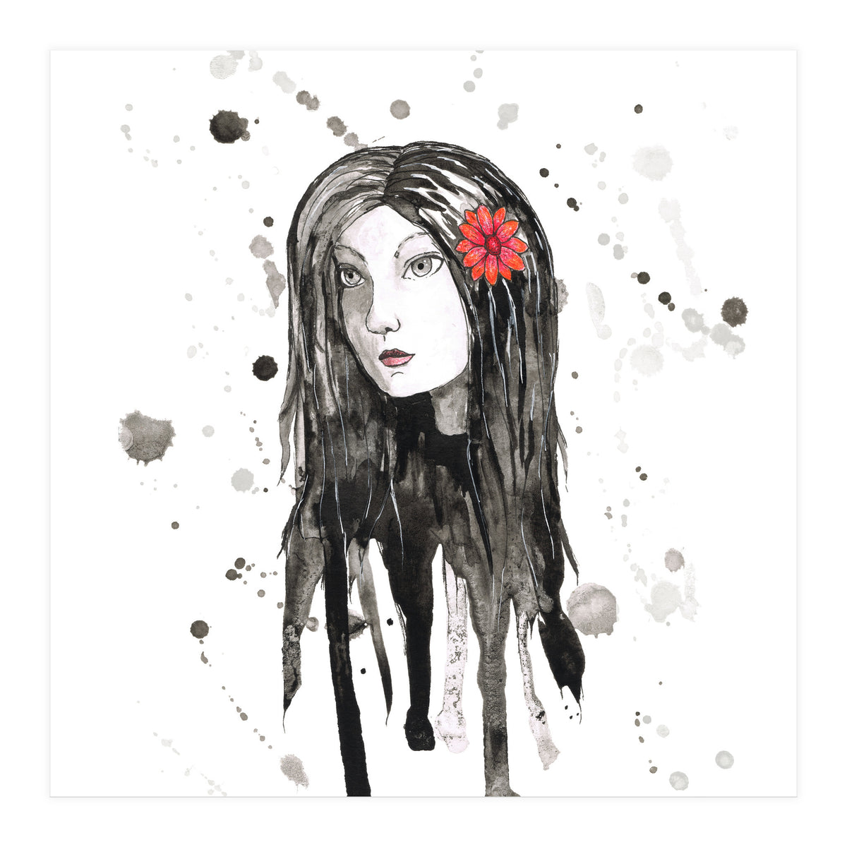 Wild dripping girl (Print Only)