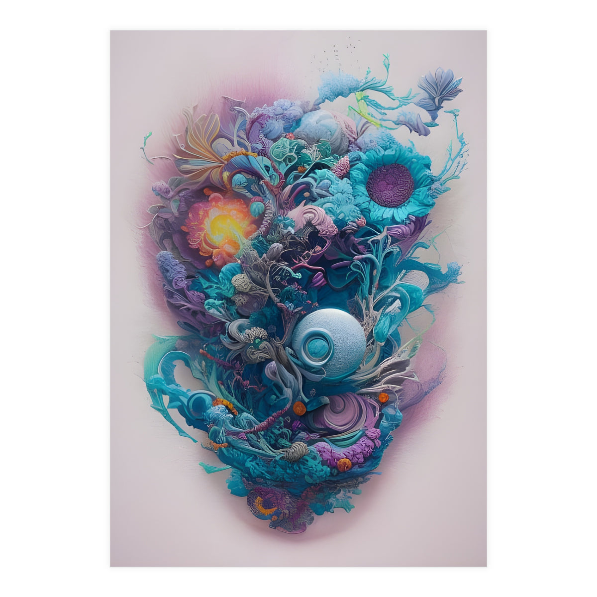 Relax and take a deep breath - Floral AI Art (Print Only)