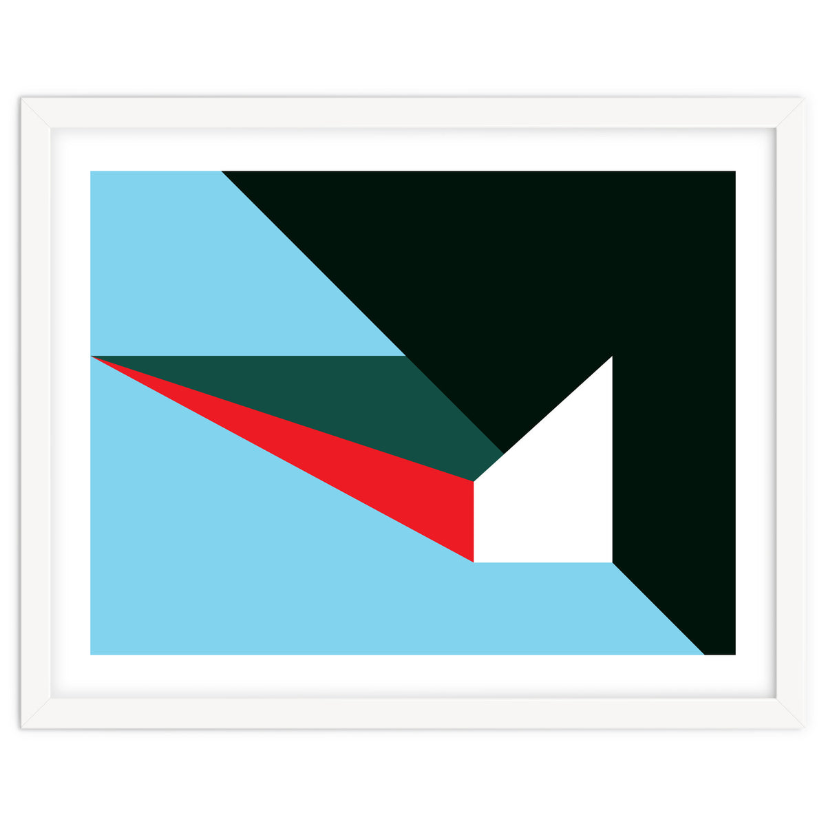 Geometric Shapes No. 45 - red, blue, green & black