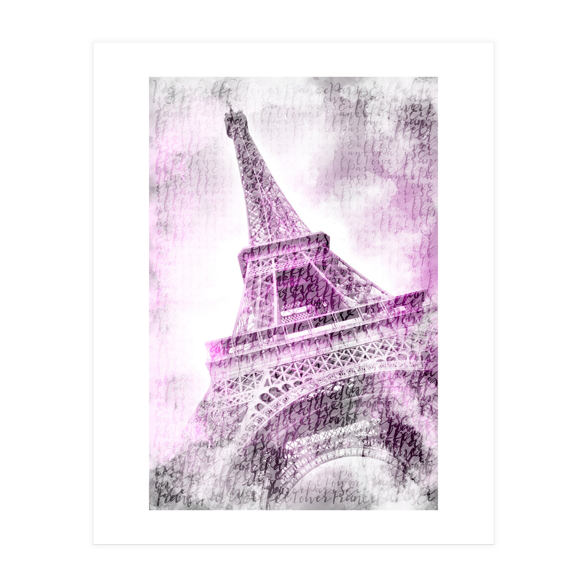 PARIS Watercolor Eiffel Tower | pink (Print Only)