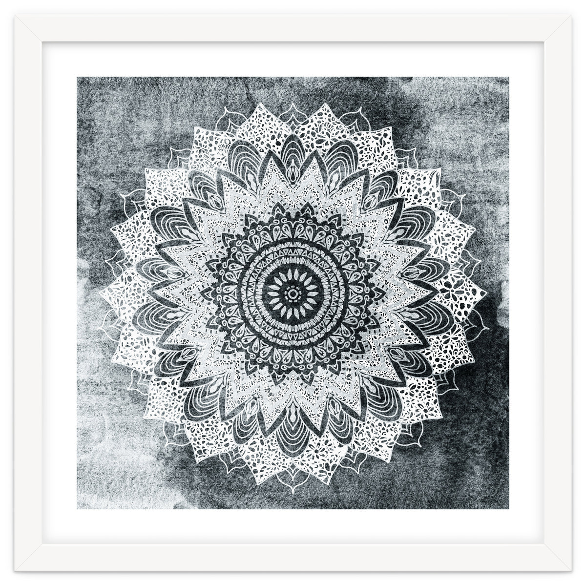 Bohochic Mandala In Gray
