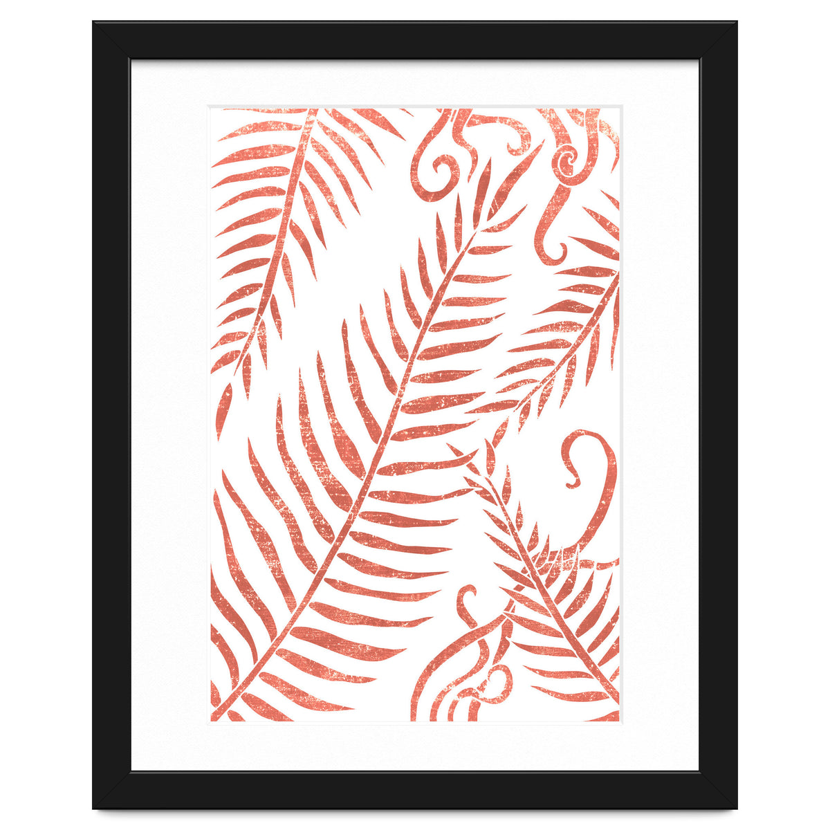 Abstract Terracotta Leaves 2 - Burnt Orange