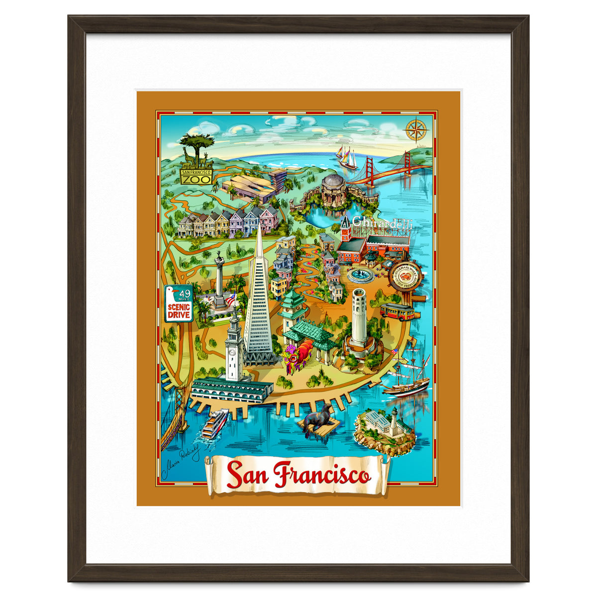 San Francisco Map Illustration