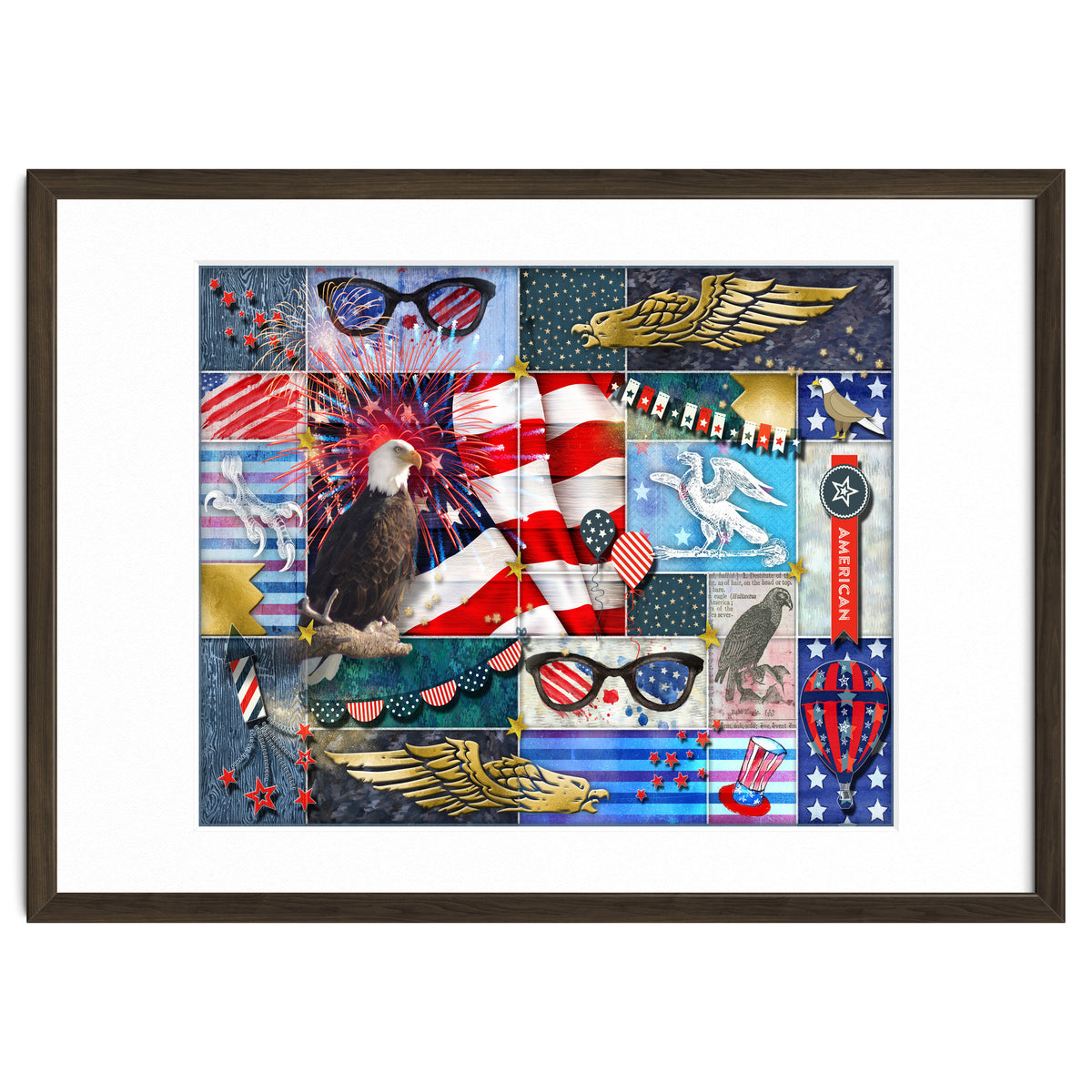 Americana Eagles Collage