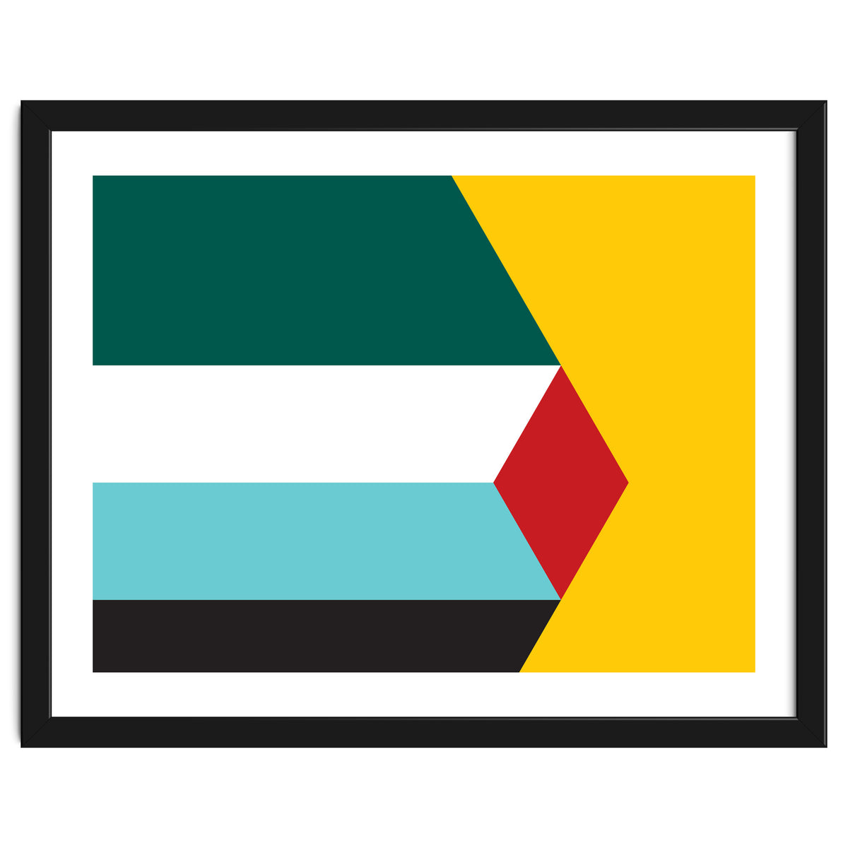 Geometric Shapes No. 43 - yellow & green