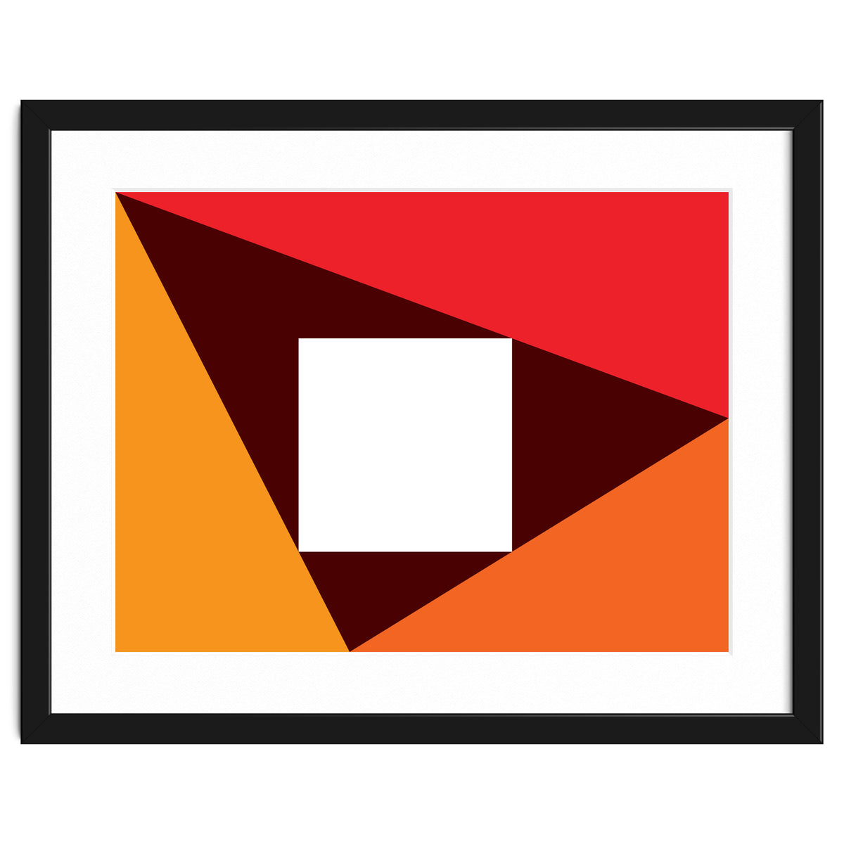 Geometric Shapes No. 23 - red & orange