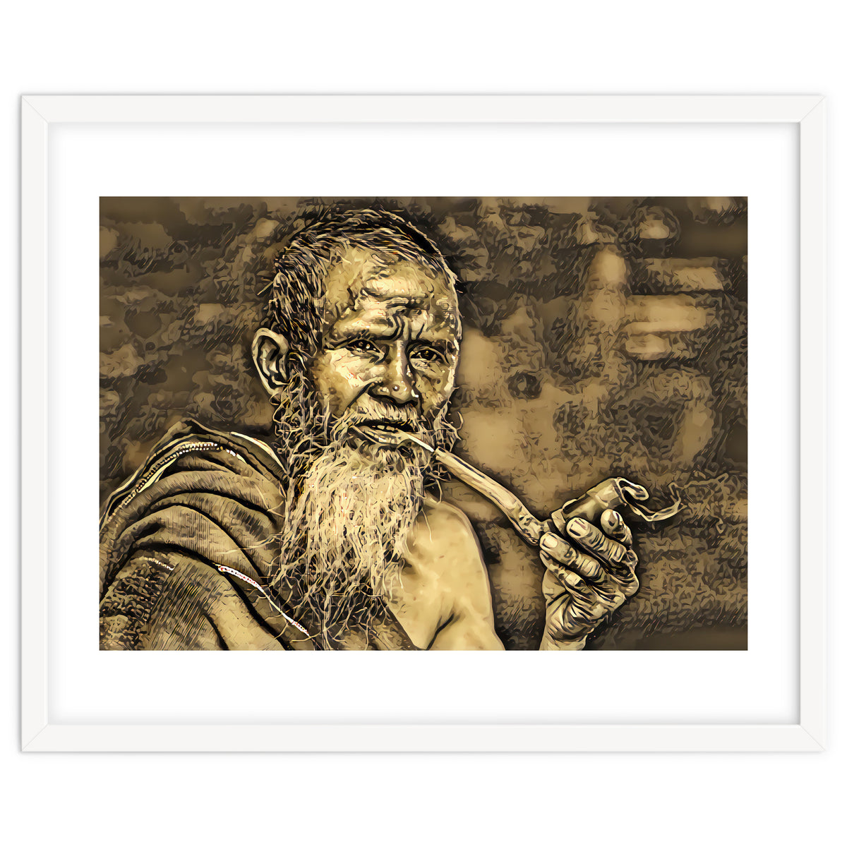 Old Man with Pipe