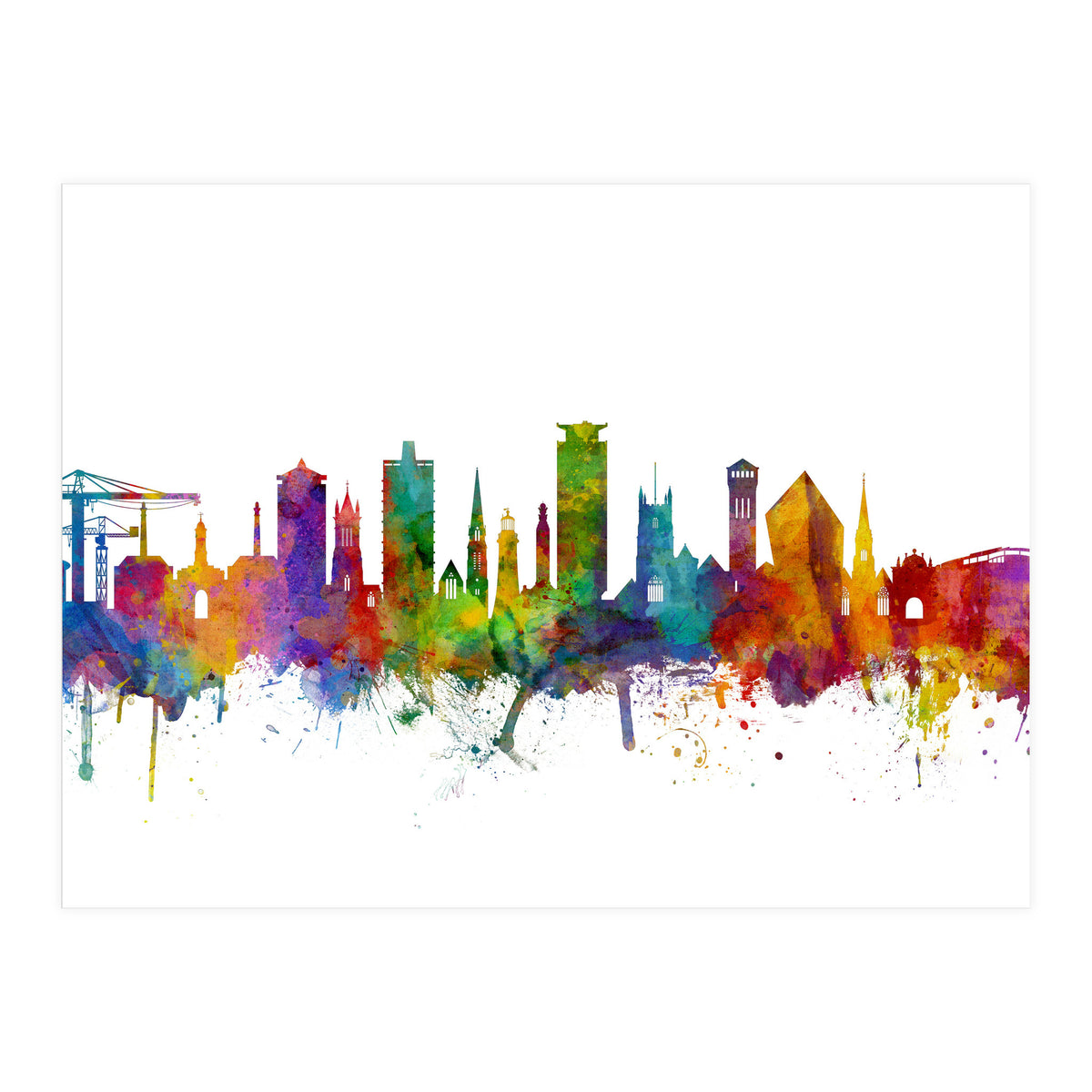 Plymouth England Skyline (Print Only)