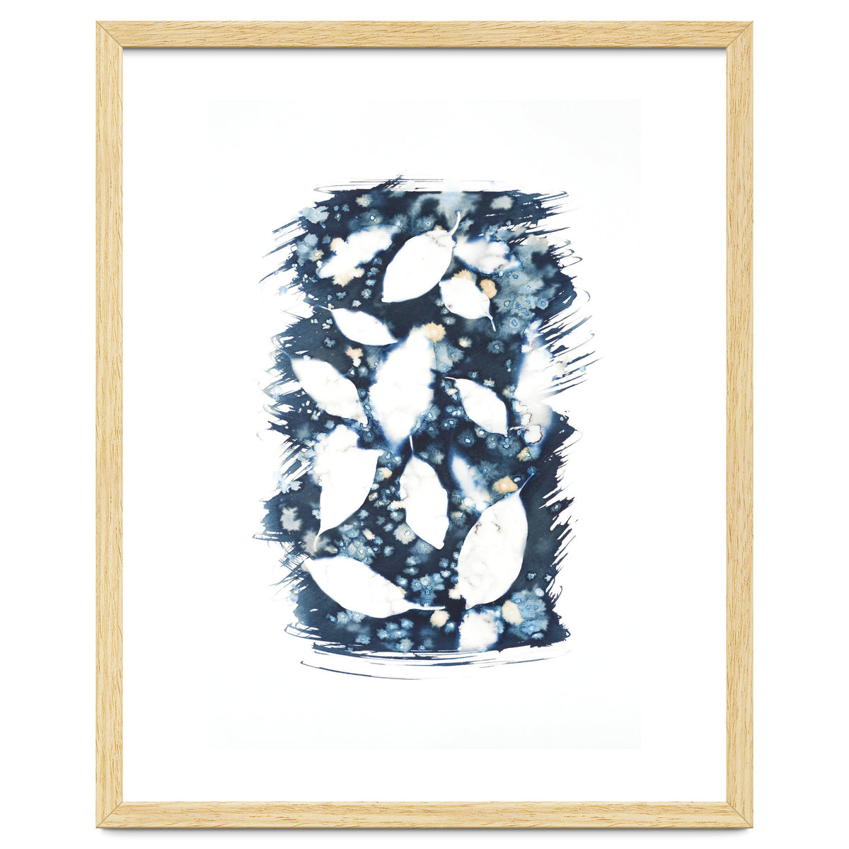 Indigo Blue Botanical Leaves No. 10