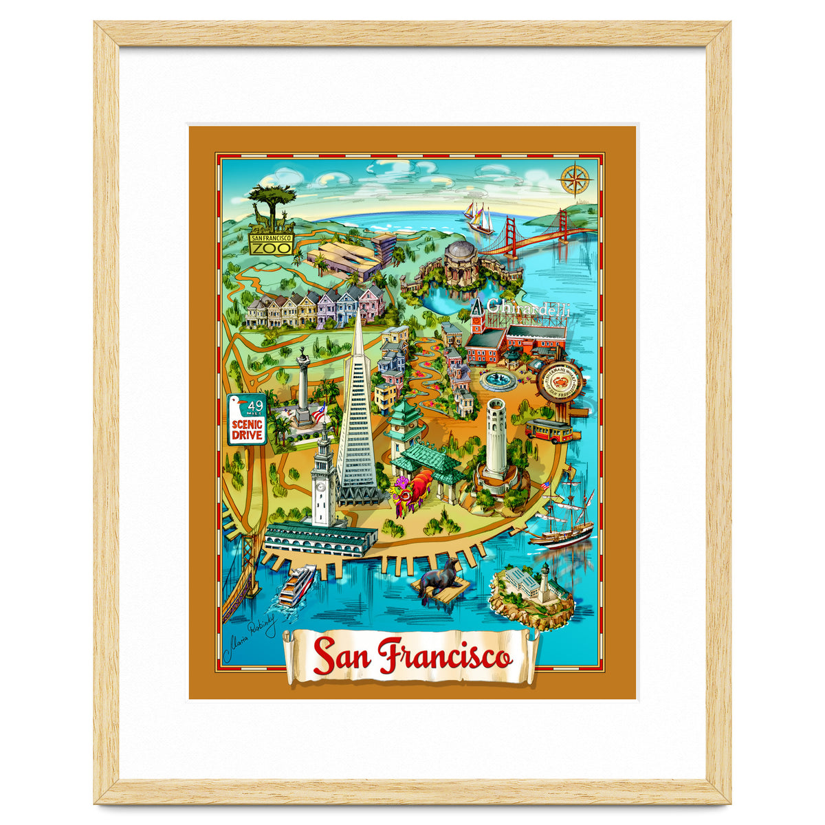 San Francisco Map Illustration