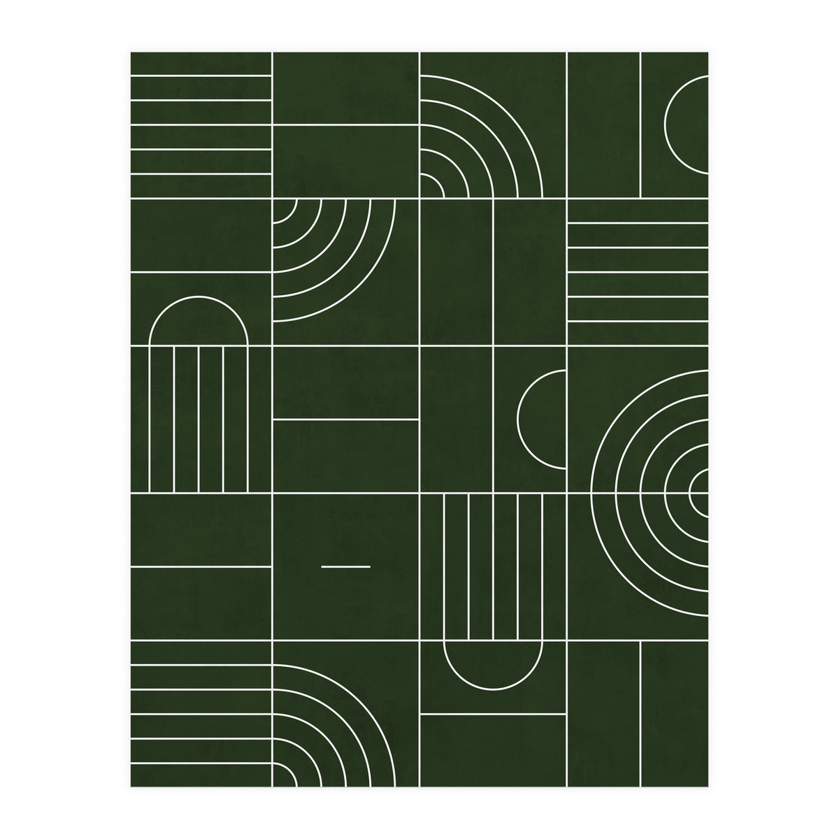 My Favorite Geometric Patterns No.24 - Deep Green (Print Only)
