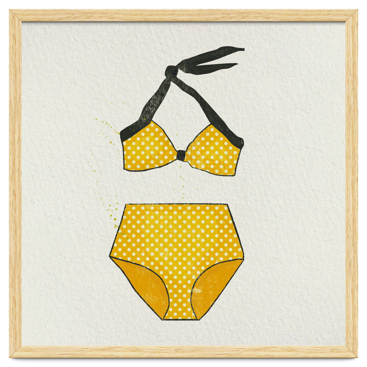 Yellow polka dot bikini