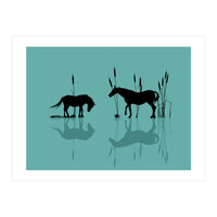 Horses By The Water (Print Only)