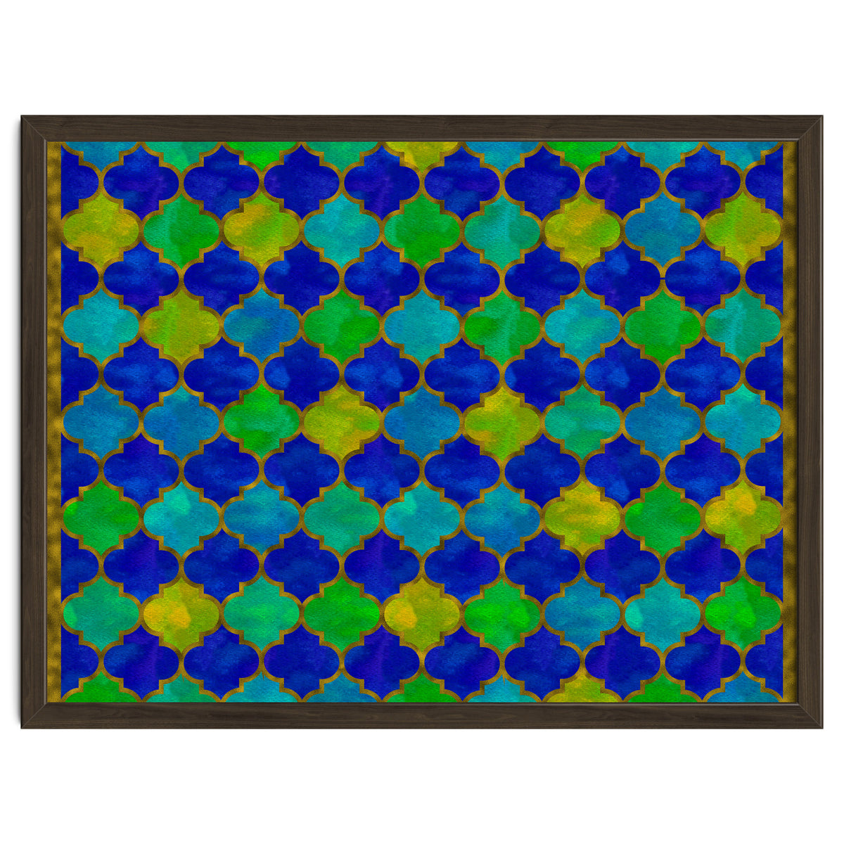 Ocean Breeze - Watercolor Moroccan Lattice