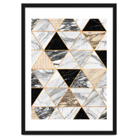 Marble Triangles 2 - Black and White