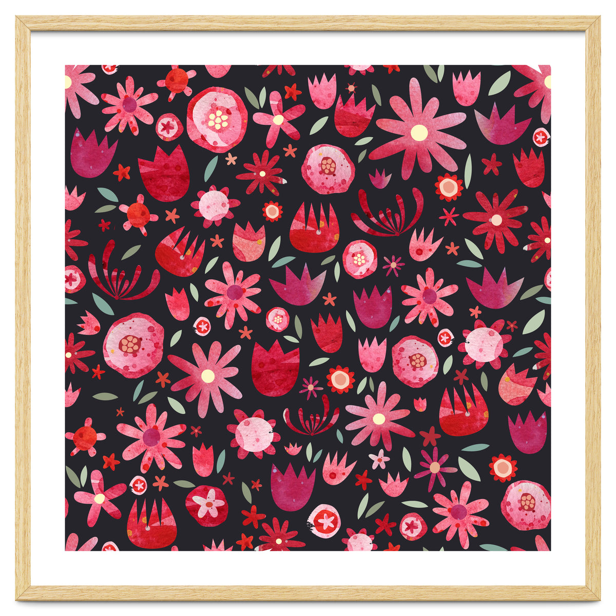 Summer Flower Circle Dark