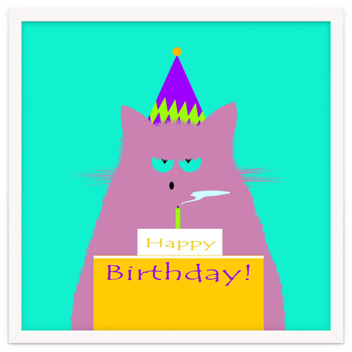 Birthday Lilac Cat