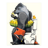 Gorilla on the Toilet, Funny Bathroom Humour (Print Only) thumbnail