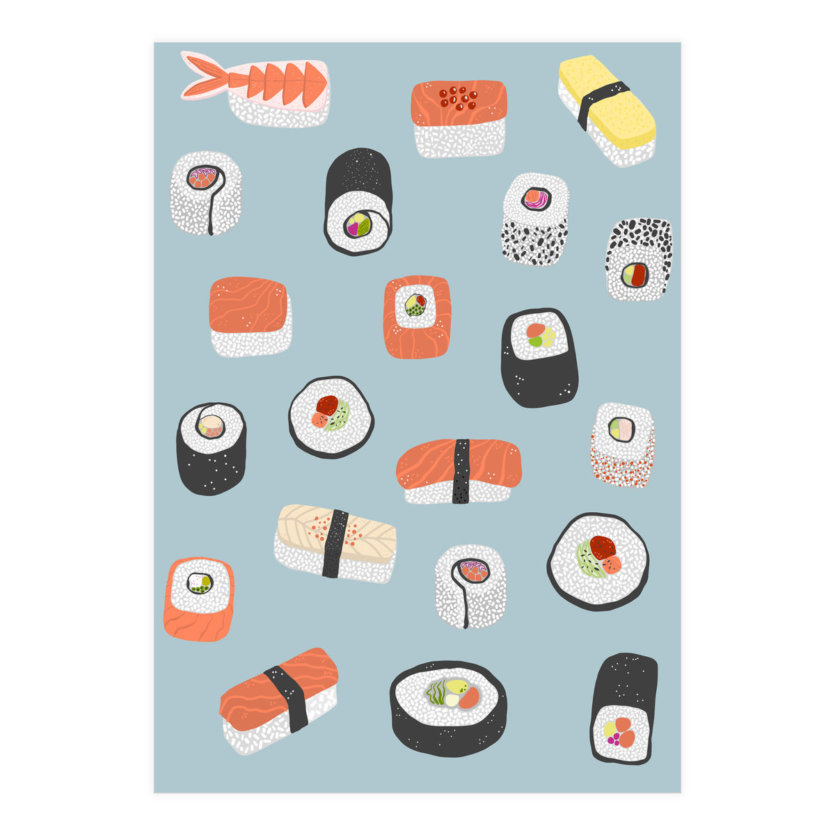 Sushi Roll Maki Nagiri Food Art (Print Only)