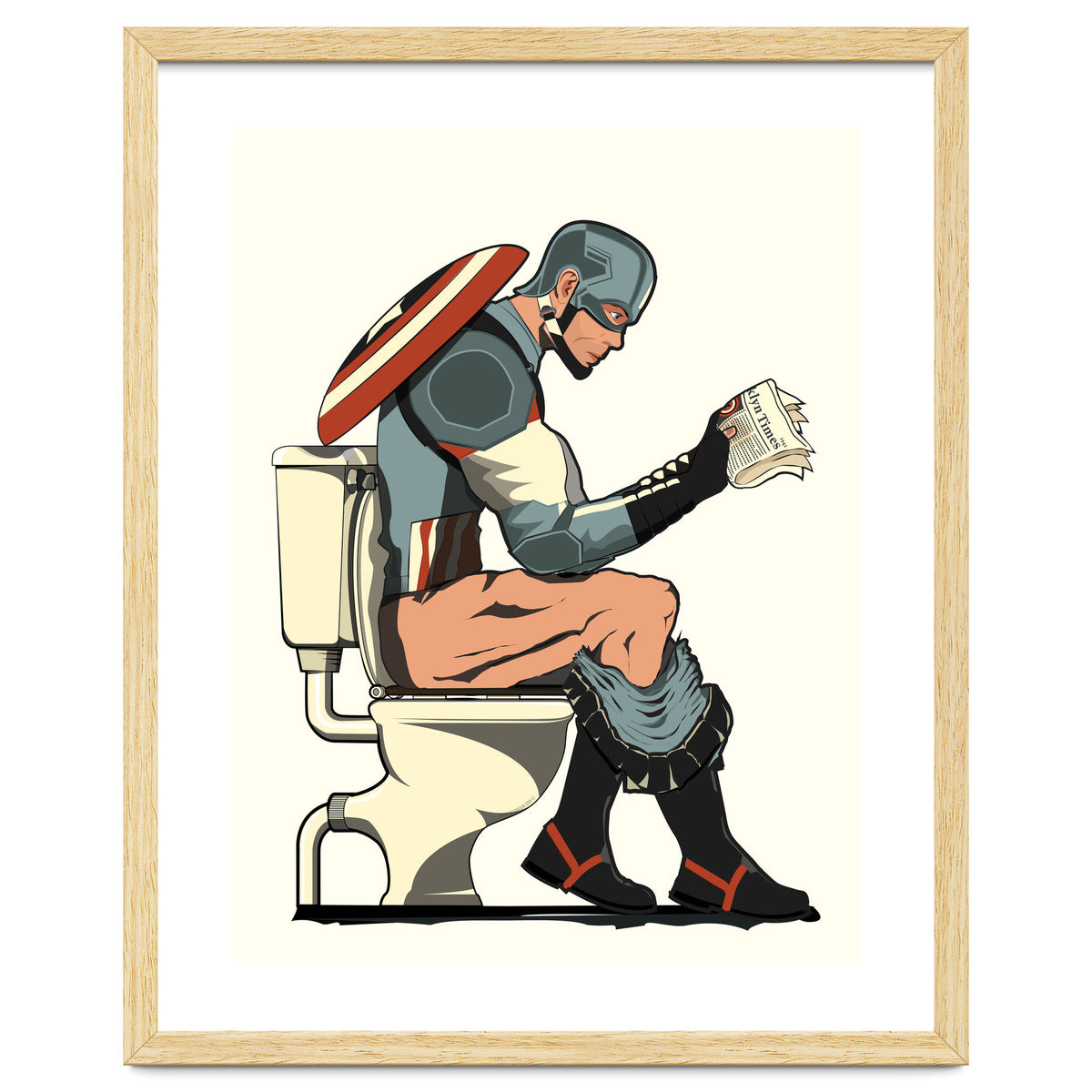 Captain America on the Toilet, funny bathroom humour