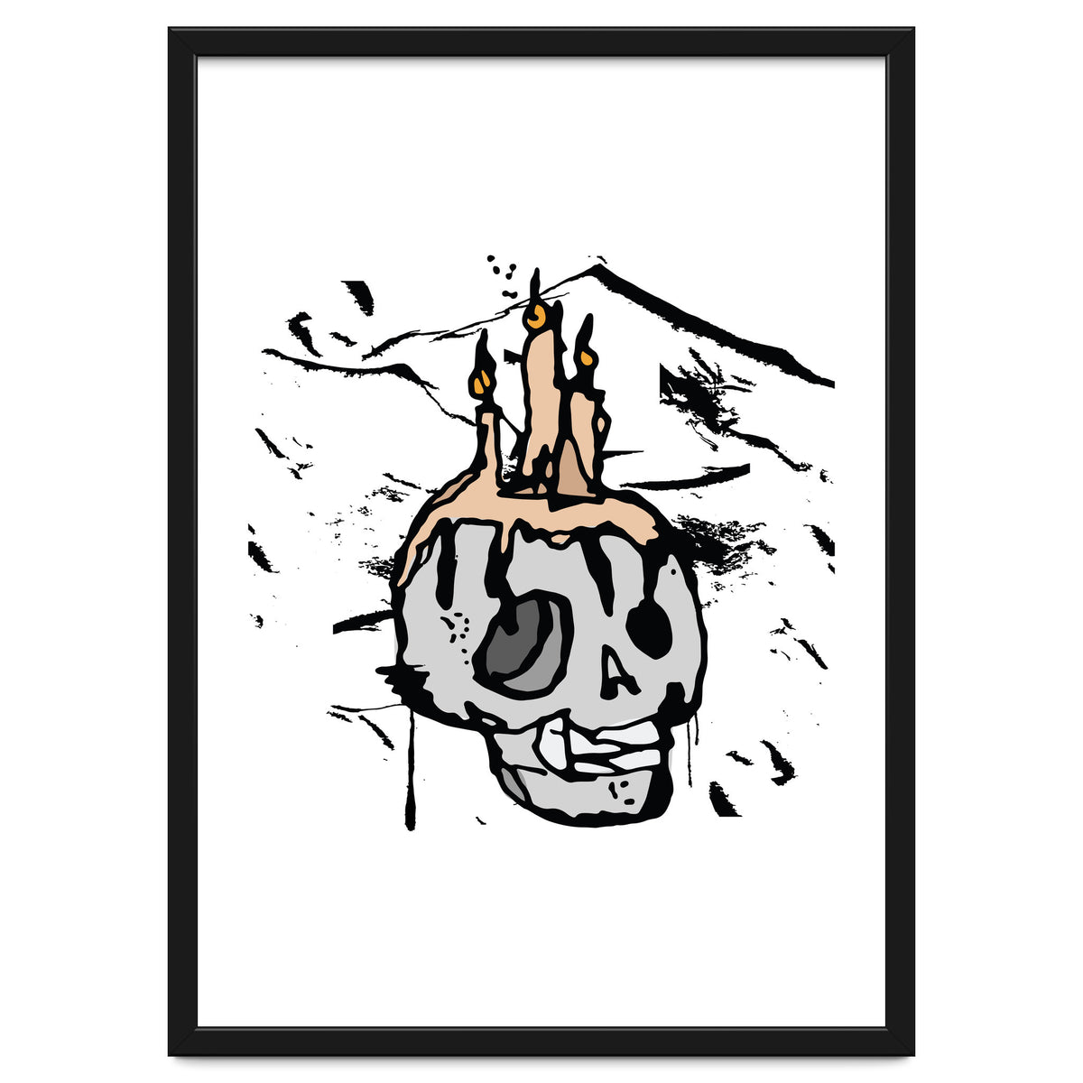 Skull Candlelight Sketch