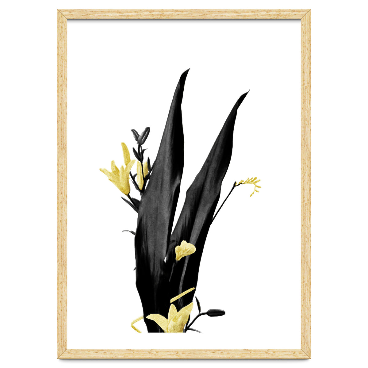 Flower Minimal Black And Gold 03