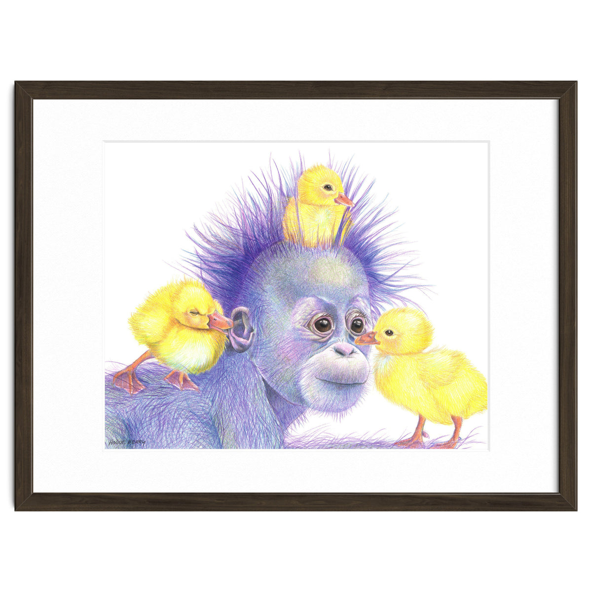Purple Orangutan and Ducks