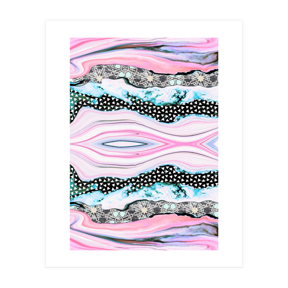Abstract shapes of marble and patterns (Print Only)