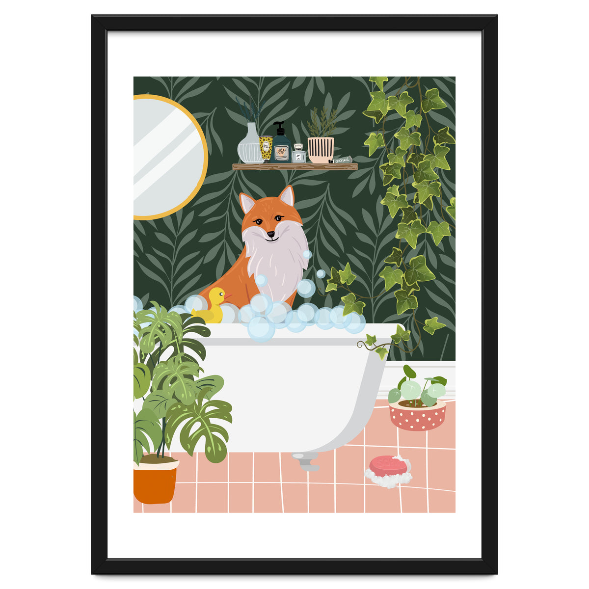 Fox Taking a Bath