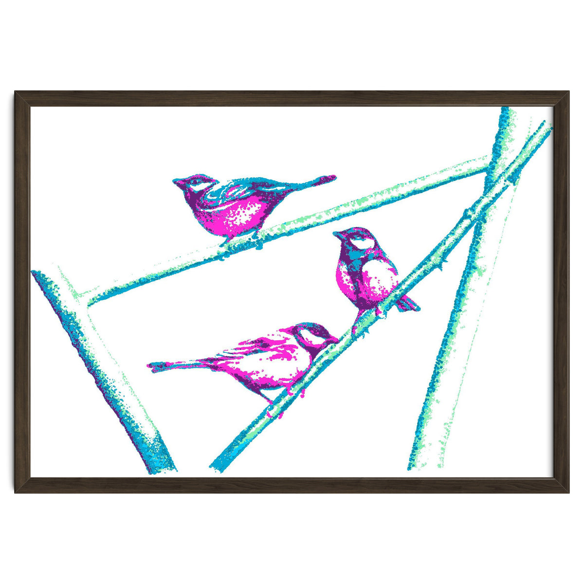 Garden Birds On A Branch