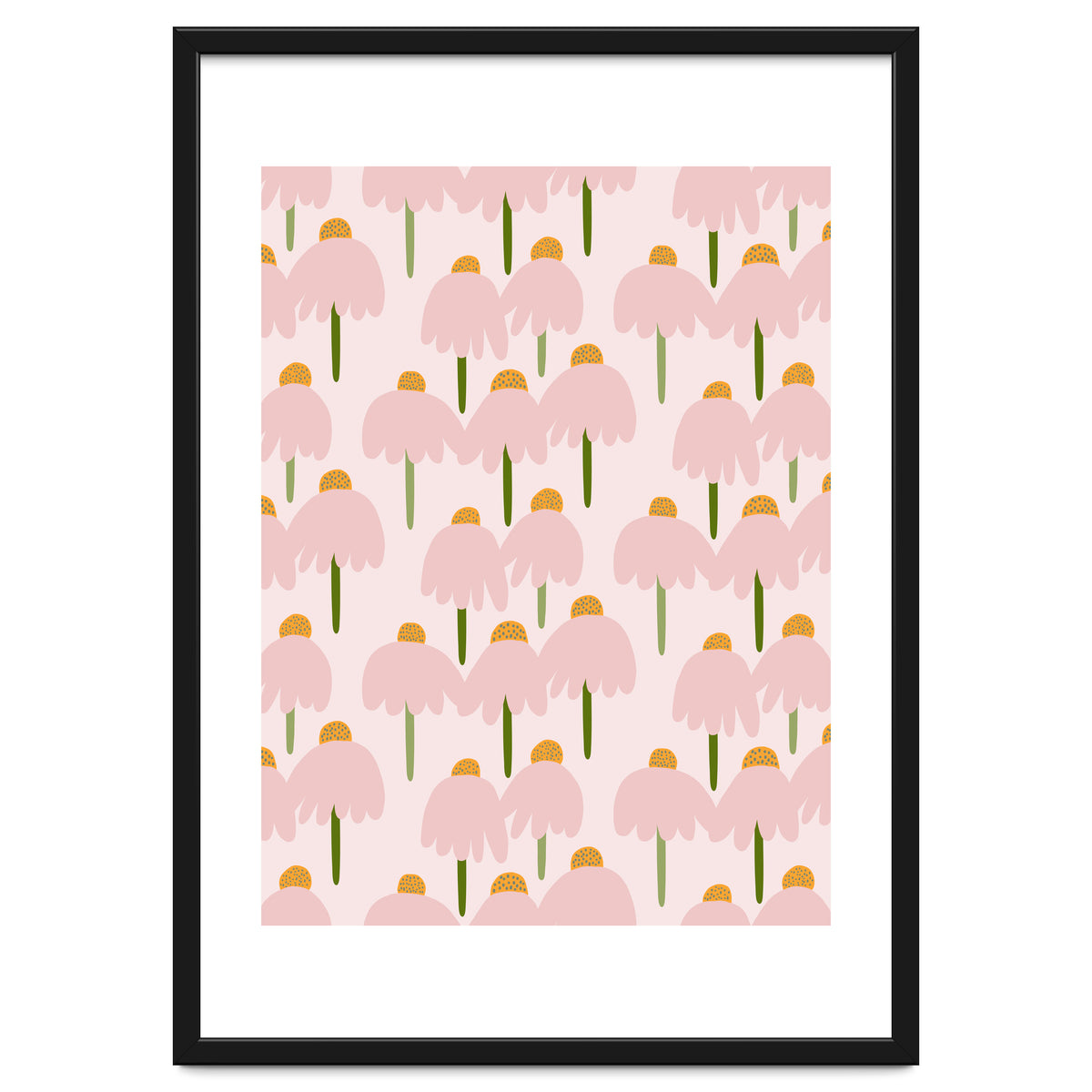 Pastel Pink Flower Pattern