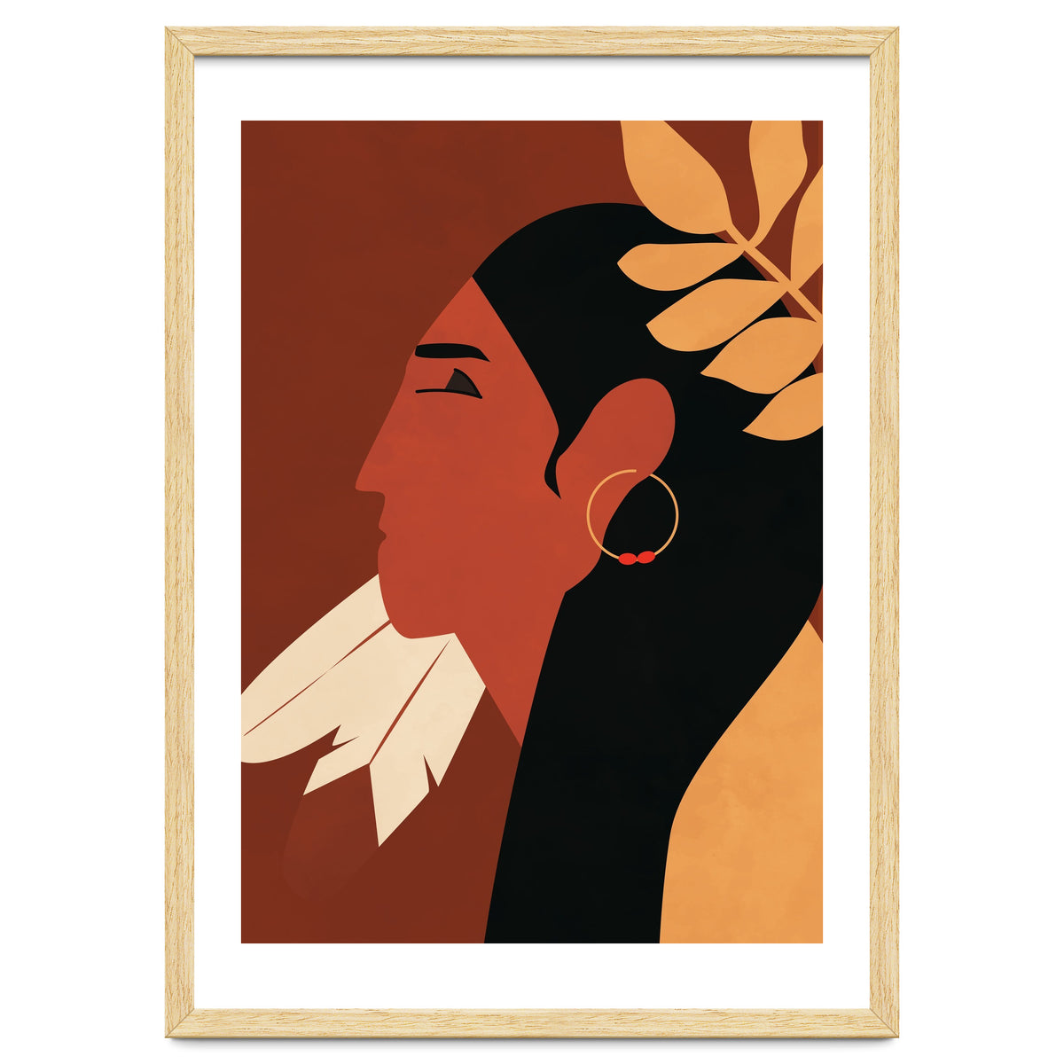 Boho Chic Woman Indian Fashion Print