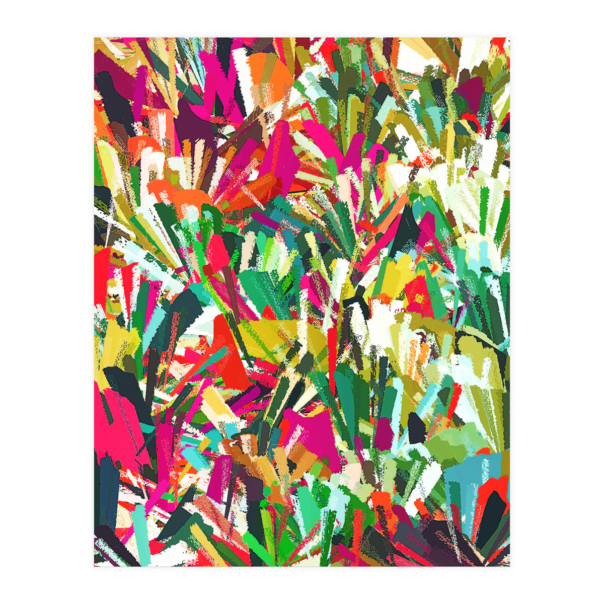 Sparks of Emotions, Abstract Eclectic Colorful Expression Painting, Pop of Color Modern Bohemian Illustration (Print Only)