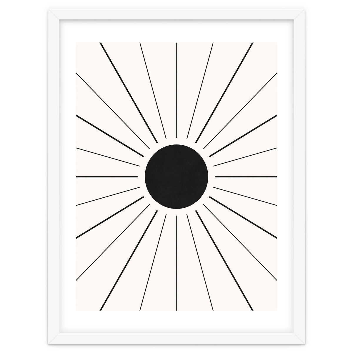 SUN IN LINES - BLACK