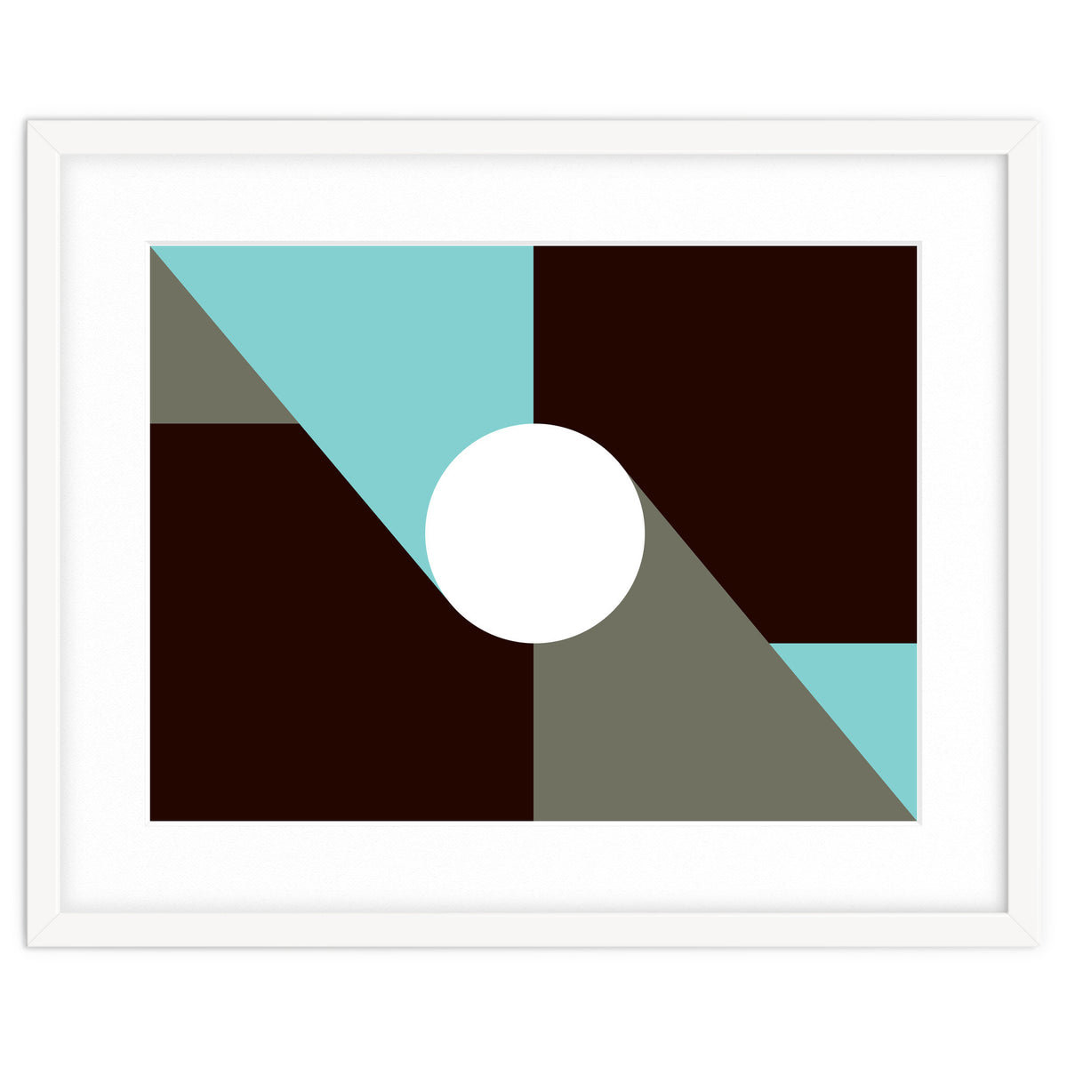 Geometric Shapes No. 29 - baby blue & grey
