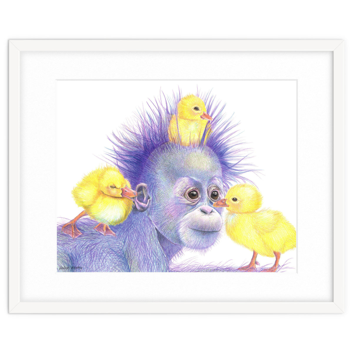 Purple Orangutan and Ducks