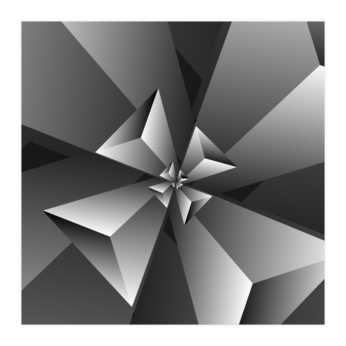 Blackish Trendy Triangle Pattern (Print Only)