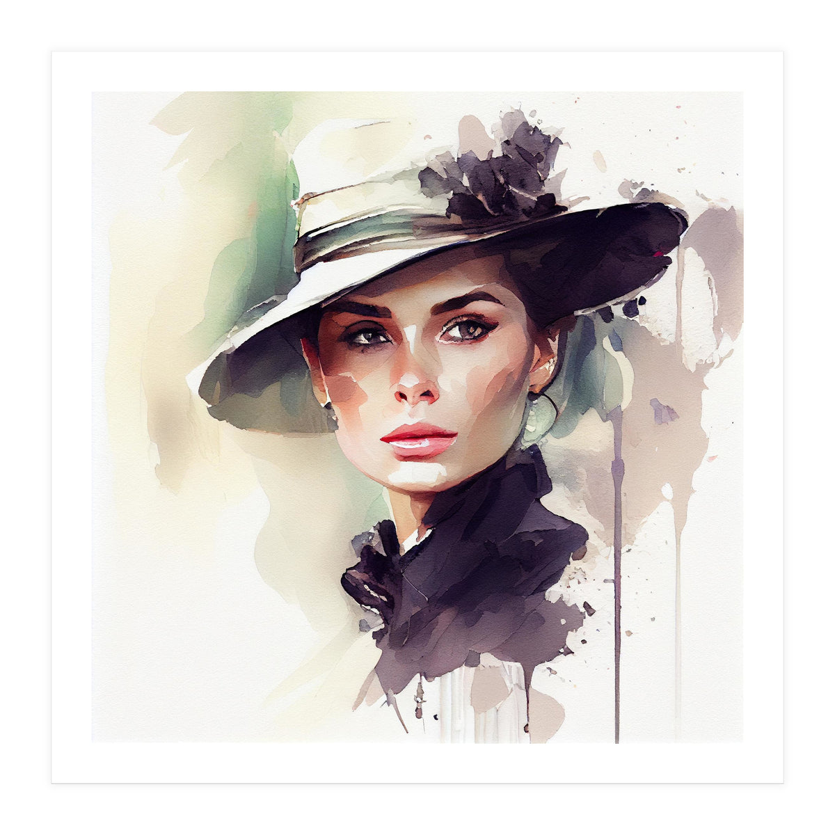 Watercolor Elegant Woman #1 (Print Only)