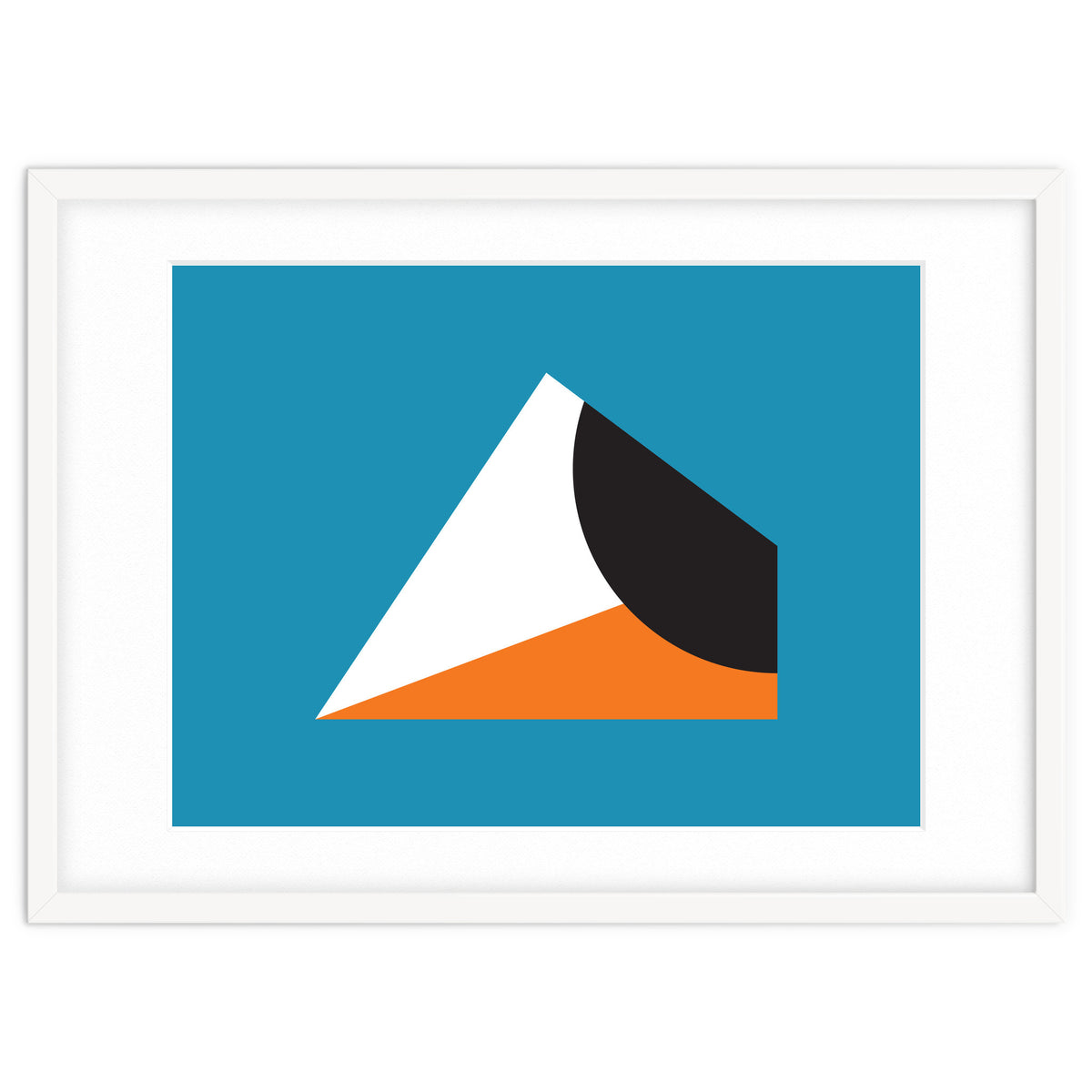 Geometric Shapes No. 16 - blue & orange