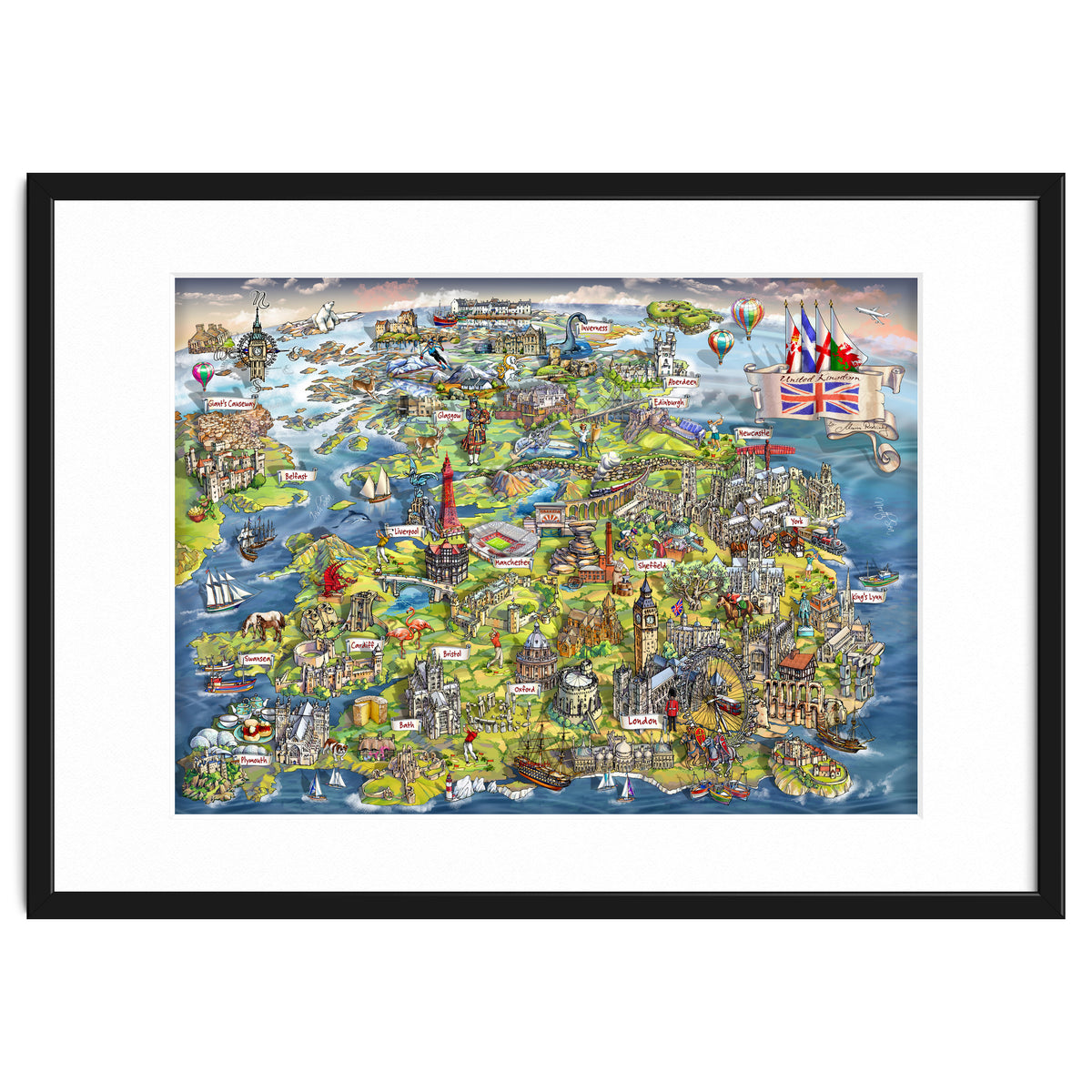 Illustrated Map Of The United Kingdom