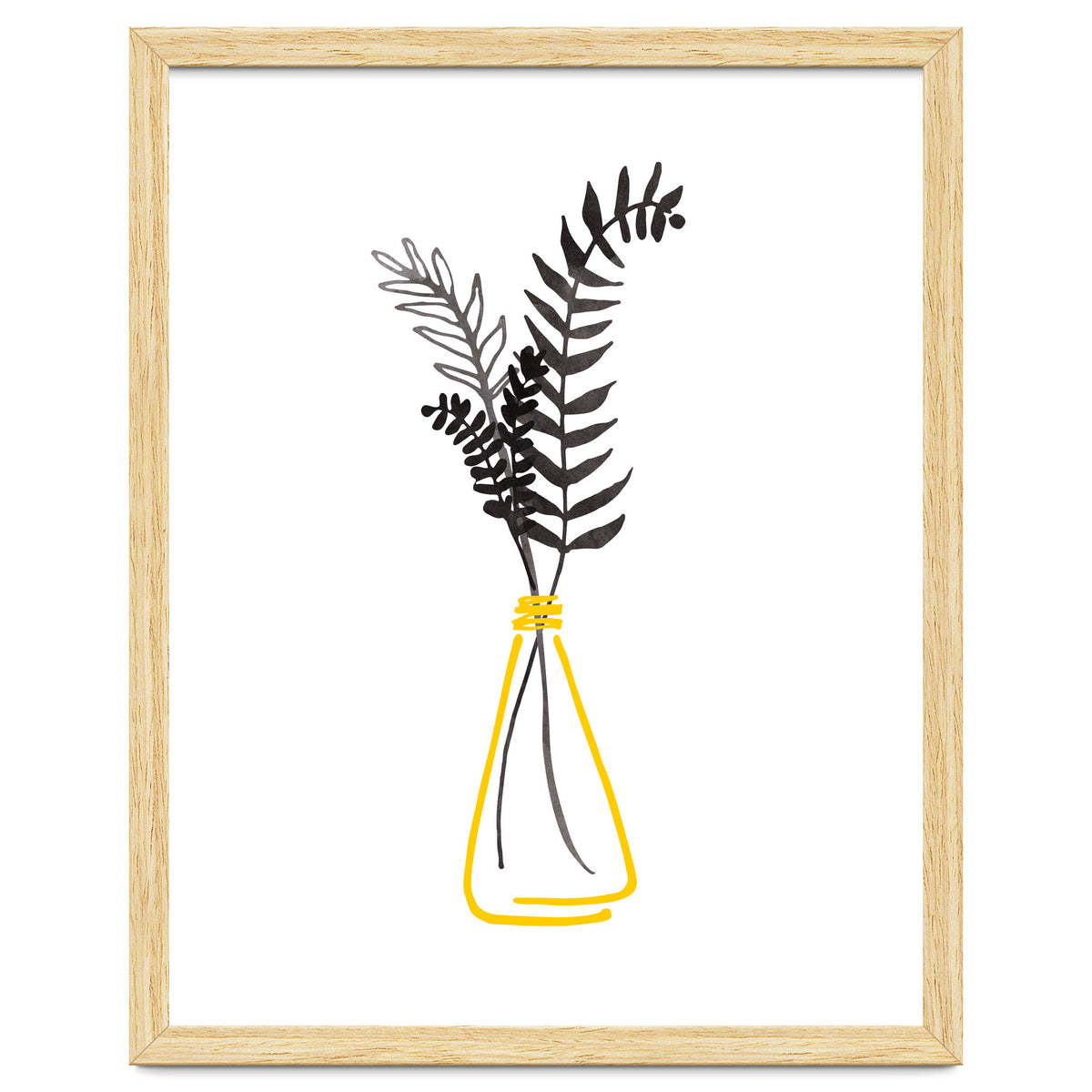 Black Watercolor Bouquet