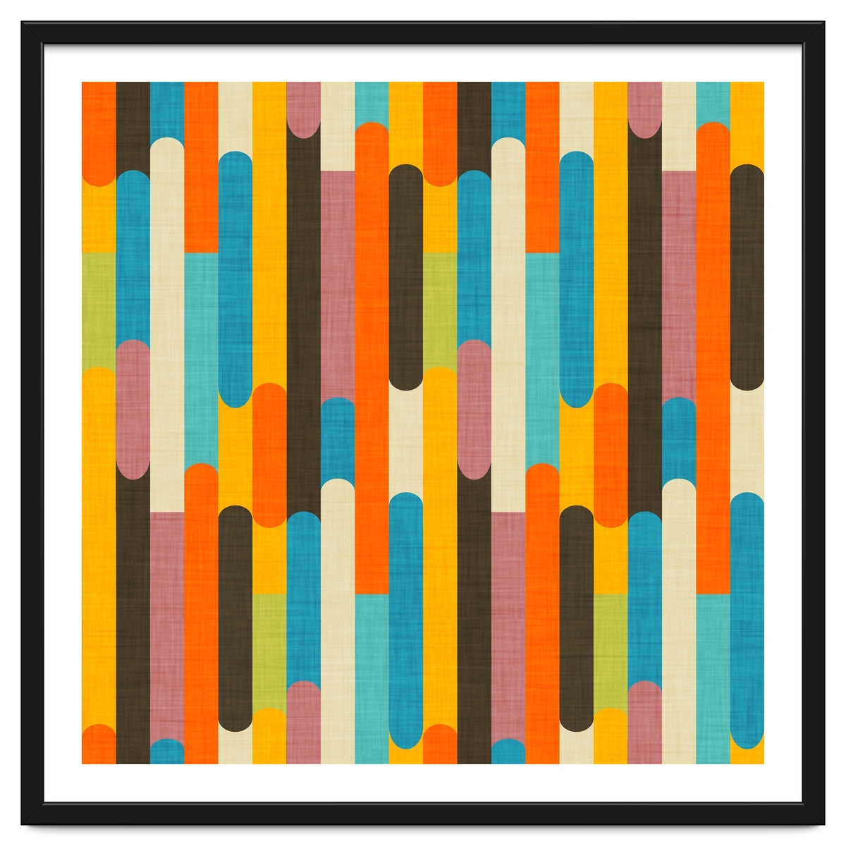 Retro Color Block Orange