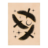 Black Birds Flying With The Moon (Print Only) thumbnail
