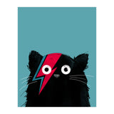 Doozal Cat Bowie Black (Print Only) thumbnail